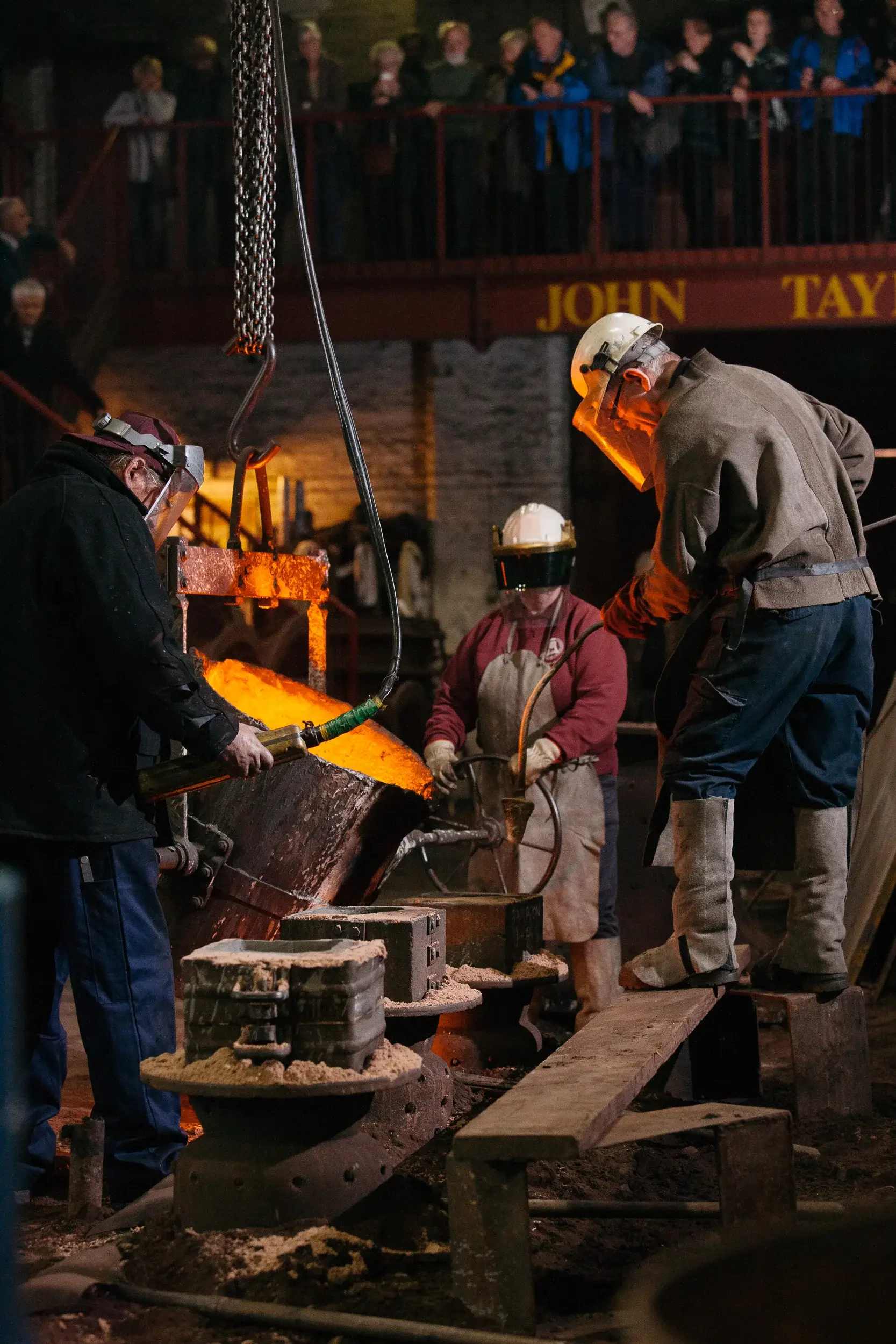 John Tayor & Co. Bell Foundry. Pouring the bell casting